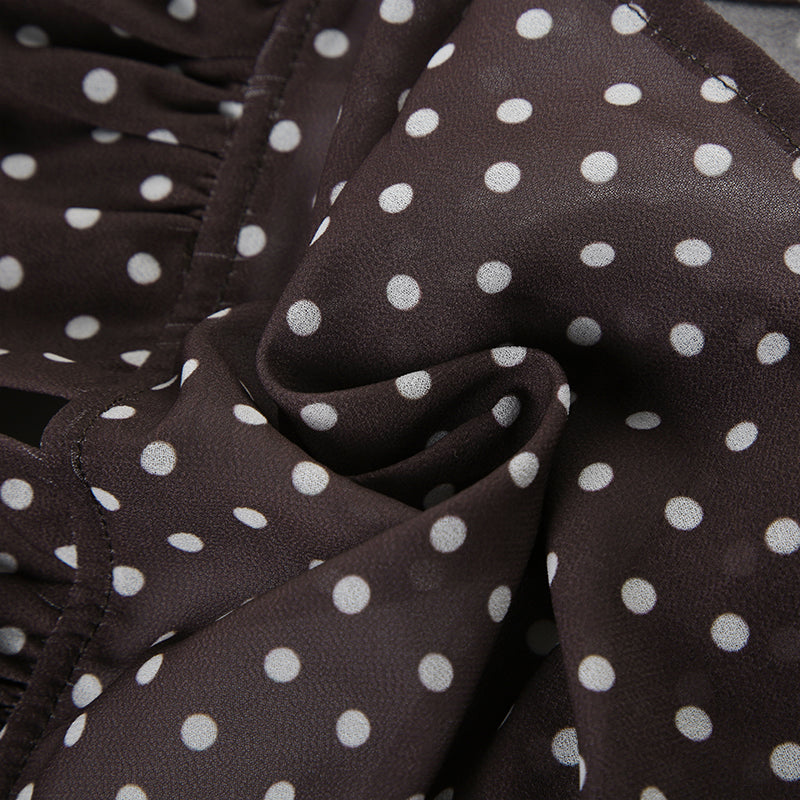BackFlair™ Top À Pois Ludique Avec Dos Nu Séduisant