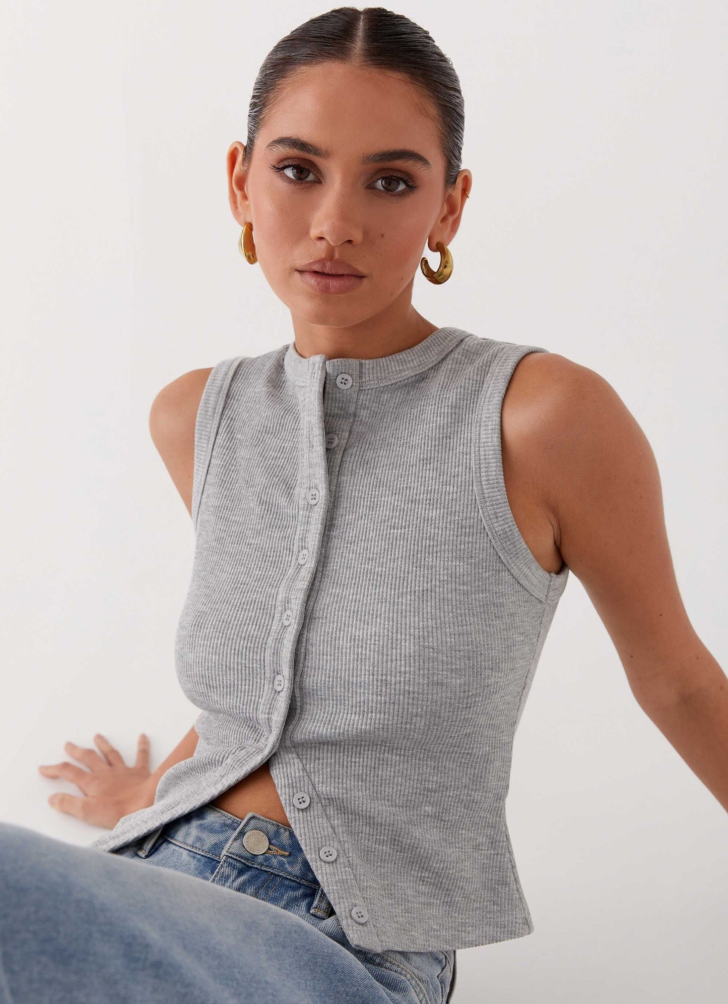 50% de Réduction | ZomerBreeze™ Débardeur Élégant avec Détails Boutonnés Tendance