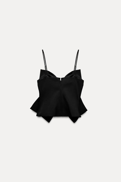 SparkleFit™ - Élégant Crop Top Avec Nœud Décoratif