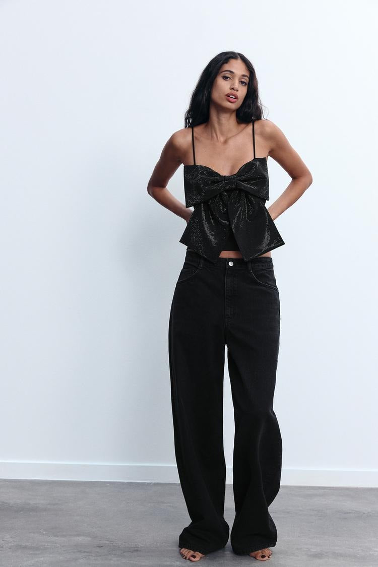 SparkleFit™ - Élégant Crop Top Avec Nœud Décoratif