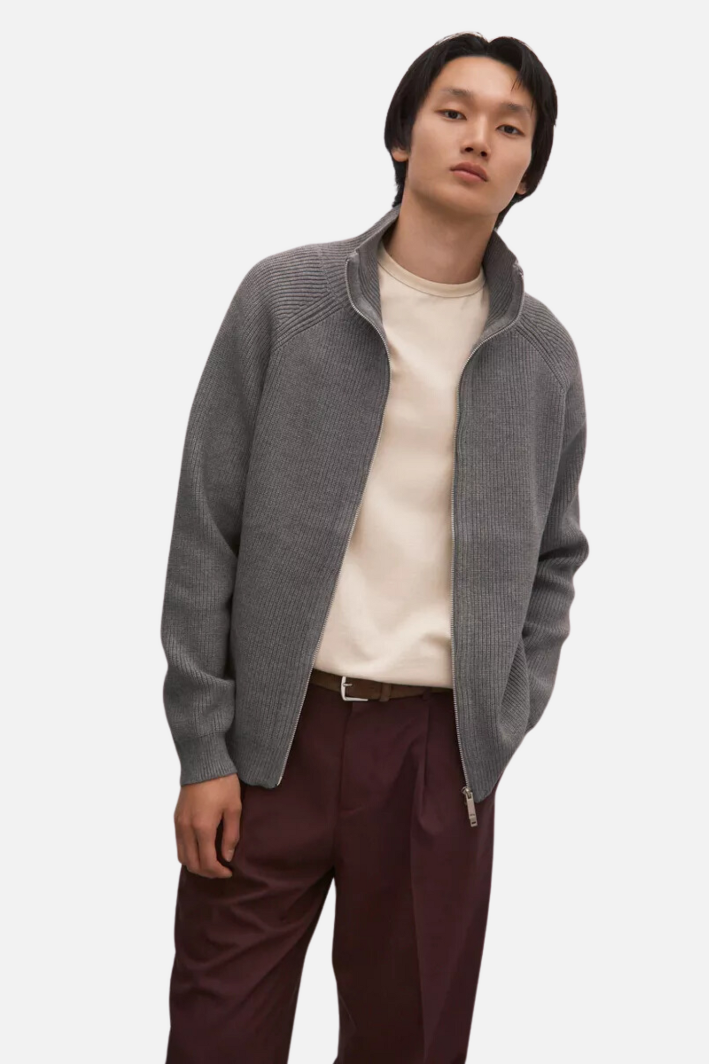 -50% Promotion | Gilet Zippé RibbedEase™ Pour Un Look Intemporel