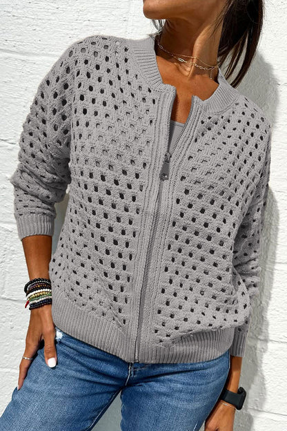 AirWeave™ Veste Tricotée à Fermeture Éclair – Légère et Élégante
