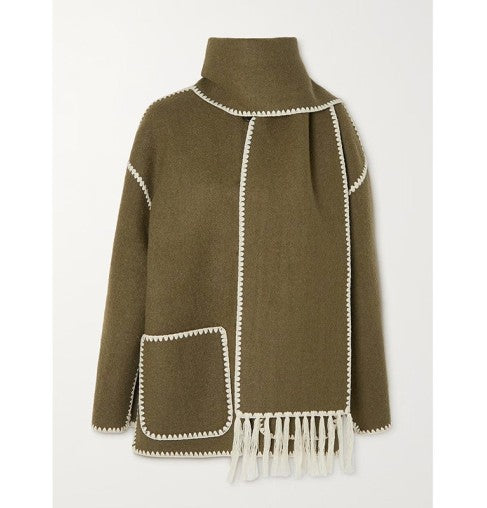 AutumnCharm™ Manteau Tendance avec Écharpe Intégrée