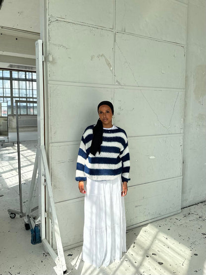 Pull Élégant À Rayures Subtiles StrikChic™