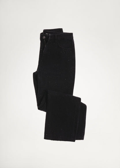 SparkleLine™ - Jean Coupe Droite avec Détails Strass
