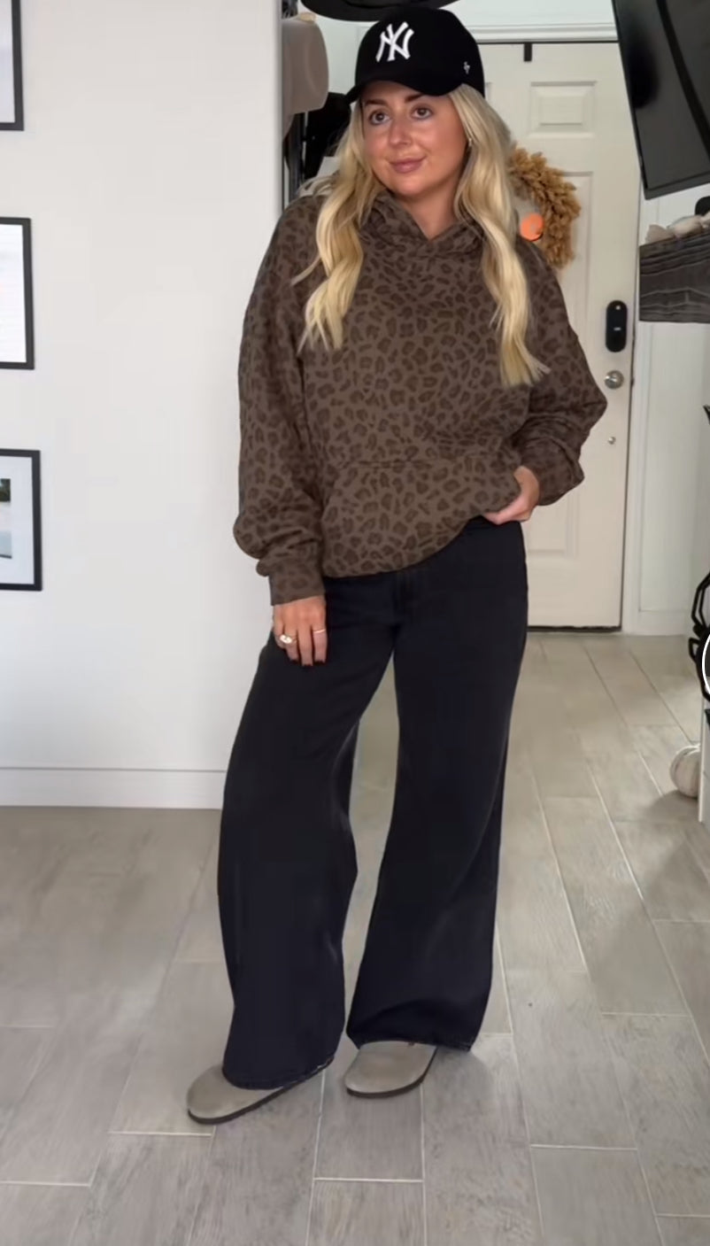 SavannahComfort™ Hoodie Tendance avec Imprimé Animal Audacieux
