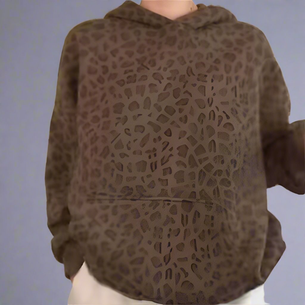 SavannahComfort™ Hoodie Tendance avec Imprimé Animal Audacieux
