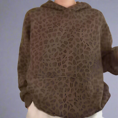 SavannahComfort™ Hoodie Tendance avec Imprimé Animal Audacieux
