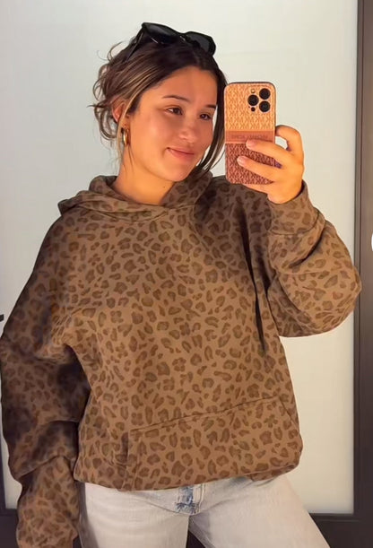 SavannahComfort™ Hoodie Tendance avec Imprimé Animal Audacieux