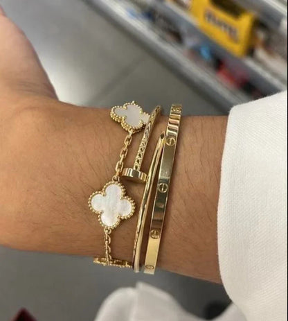 Harmonie Dorée™ - Magnifique Set de Bracelets de Luxe