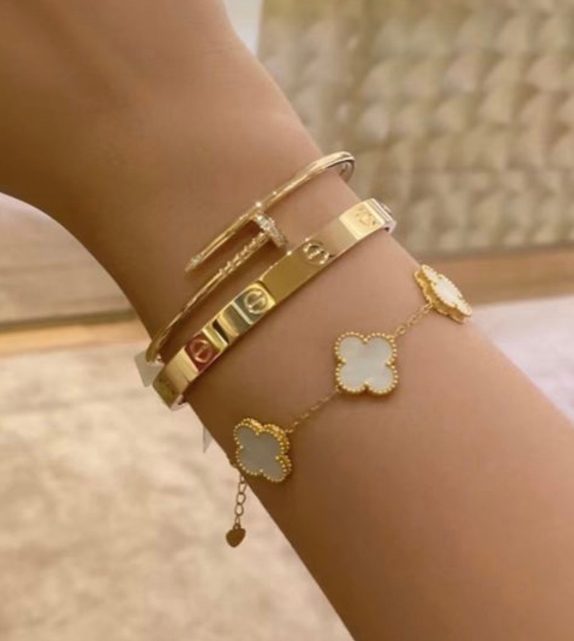 Harmonie Dorée™ - Magnifique Set de Bracelets de Luxe