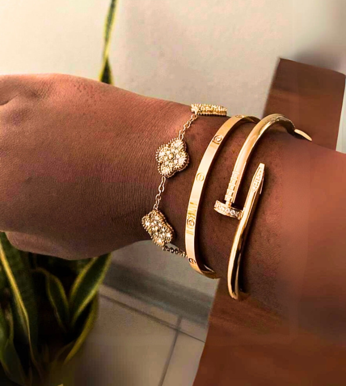 Harmonie Dorée™ - Magnifique Set de Bracelets de Luxe