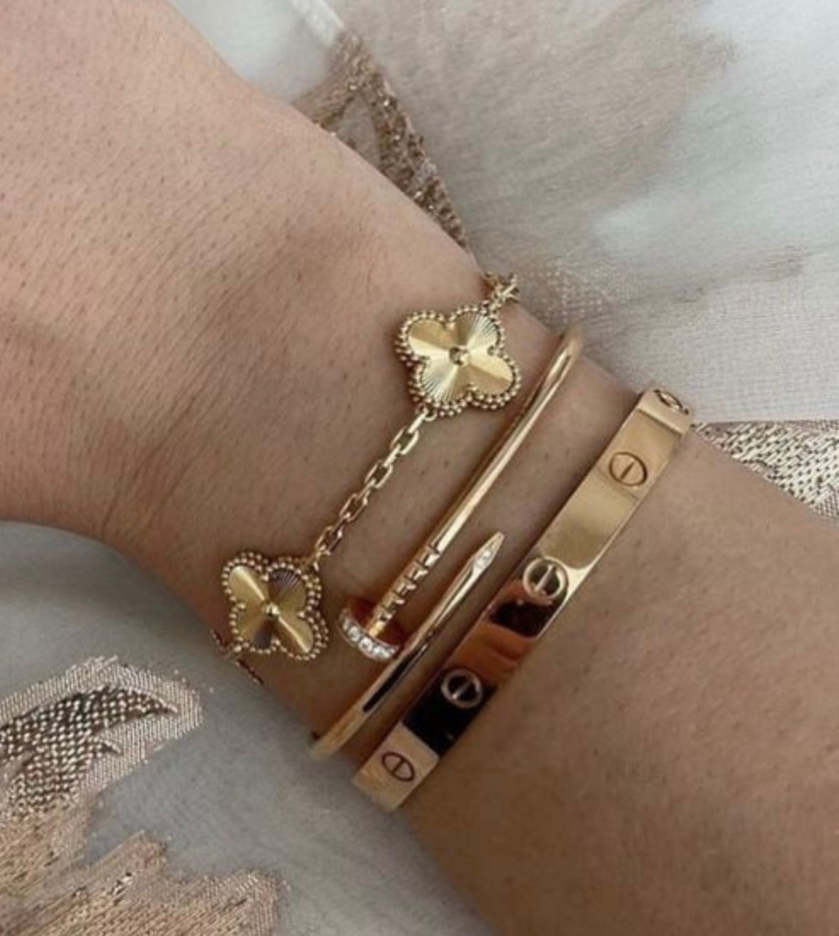 Harmonie Dorée™ - Magnifique Set de Bracelets de Luxe