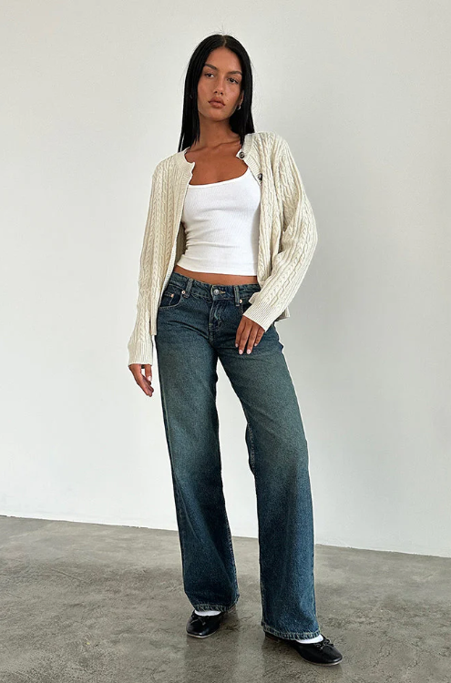 Eleganza™ - Jean Taille Basse Tendance pour Femmes