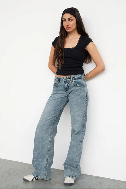 Eleganza™ - Jean Taille Basse Tendance pour Femmes