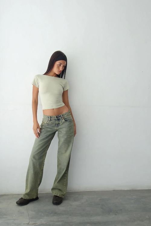 Eleganza™ - Jean Taille Basse Tendance pour Femmes