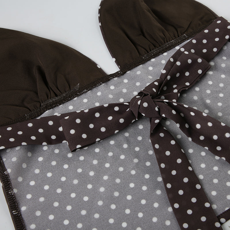 BackFlair™ Top À Pois Ludique Avec Dos Nu Séduisant