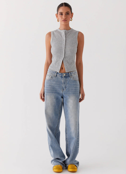 50% de Réduction | ZomerBreeze™ Débardeur Élégant avec Détails Boutonnés Tendance