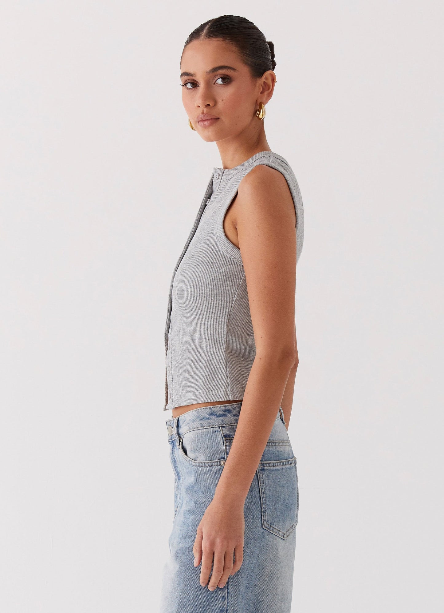 50% de Réduction | ZomerBreeze™ Débardeur Élégant avec Détails Boutonnés Tendance