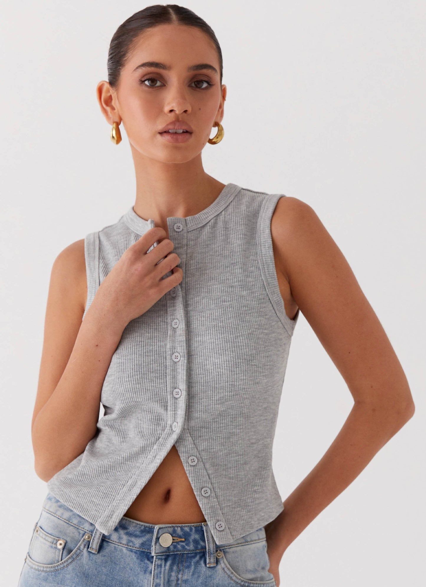50% de Réduction | ZomerBreeze™ Débardeur Élégant avec Détails Boutonnés Tendance