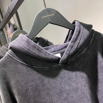 50 % de Réduction | Hoodie VitaShield™ Black Acid Wash
