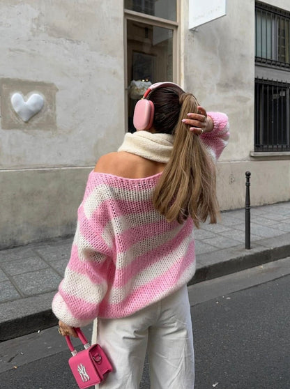 Pull Élégant À Rayures Subtiles StrikChic™