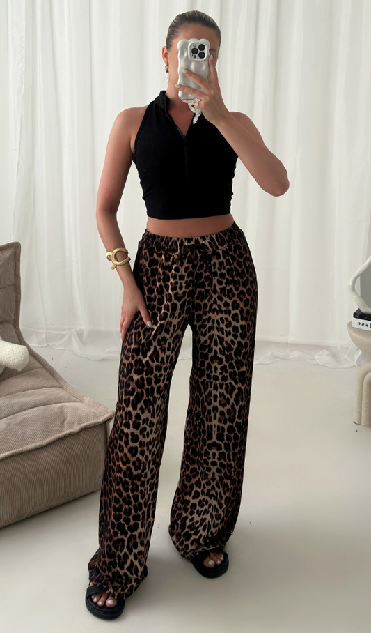 ChicSavage™ – Pantalon Élégant à Imprimé Léopard