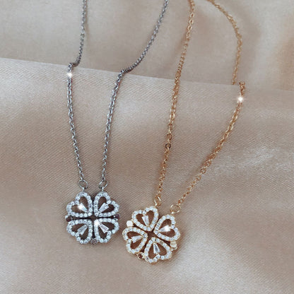 VitaCharm™ - Collier Pendentif Élégant Trèfle en Cœur