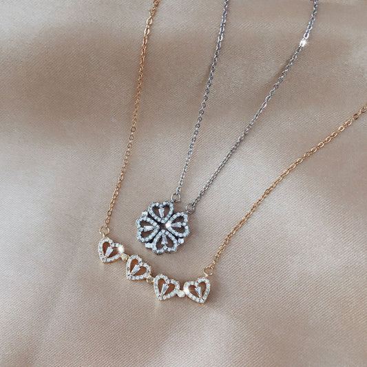 VitaCharm™ - Collier Pendentif Élégant Trèfle en Cœur