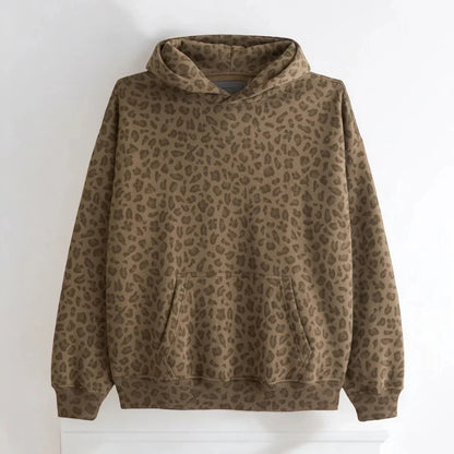 SavannahComfort™ Hoodie Tendance avec Imprimé Animal Audacieux