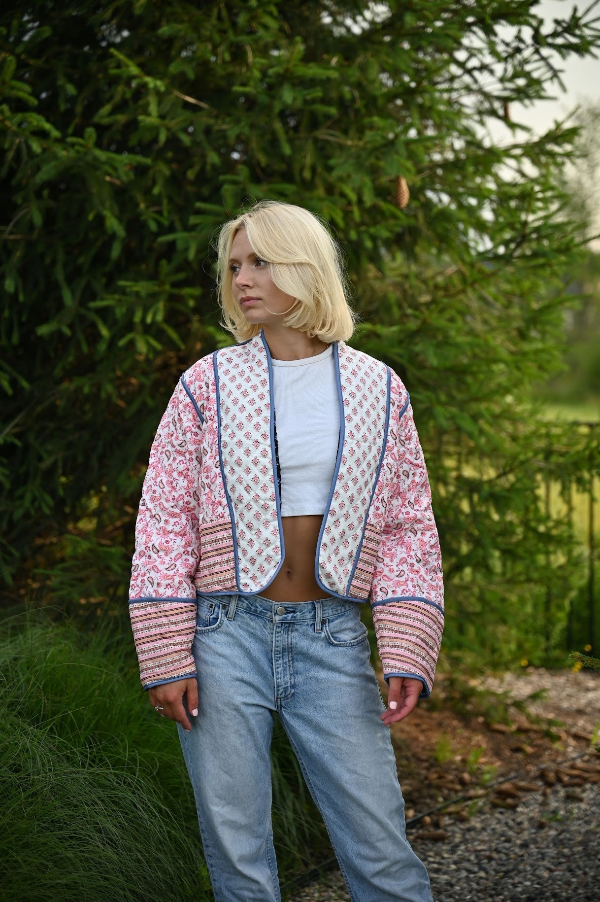 UrbanChic™ Veste Transition Élégante À Motif Patchwork