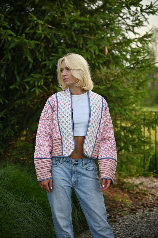 UrbanChic™ Veste Transition Élégante À Motif Patchwork