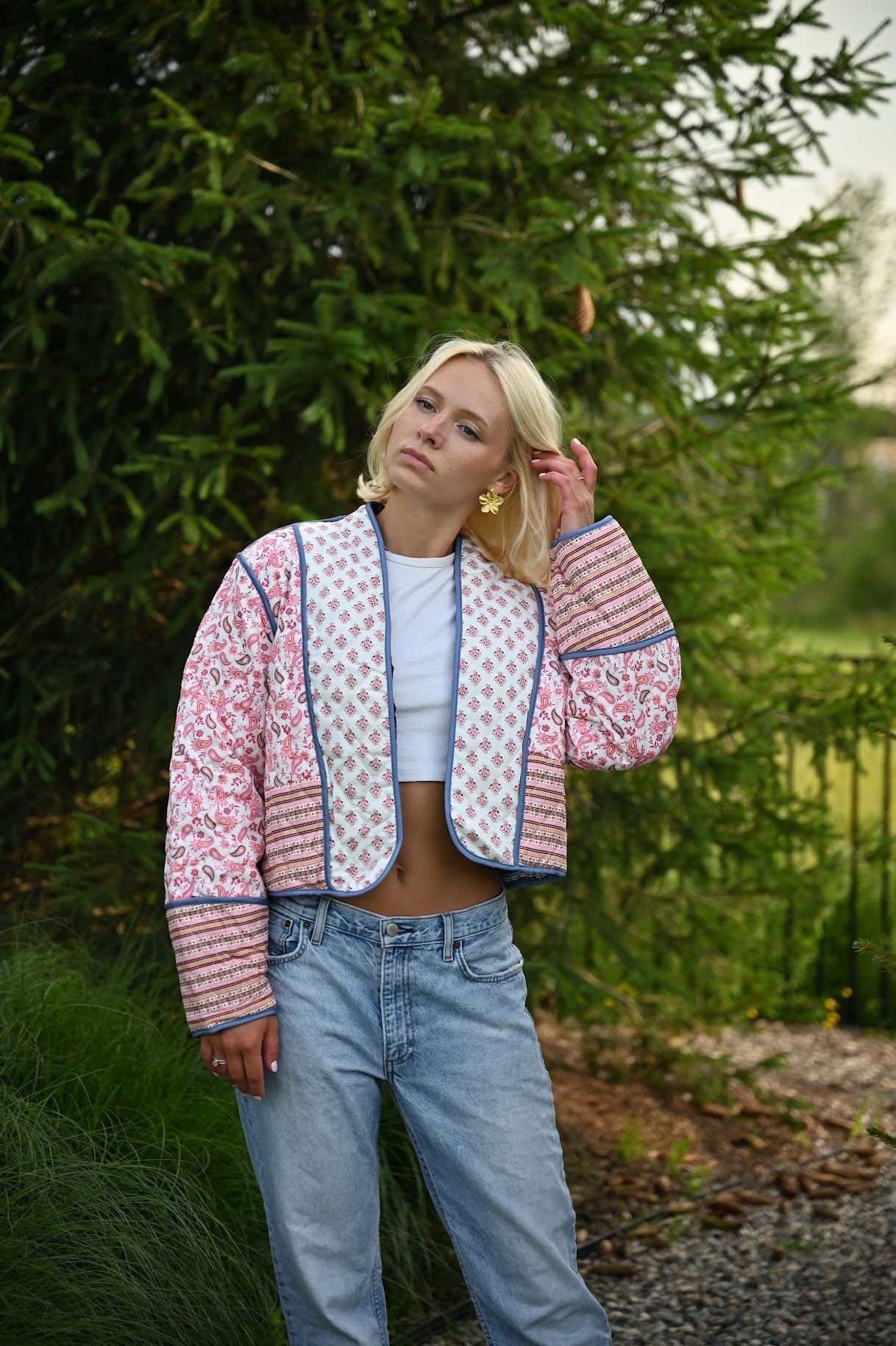 UrbanChic™ Veste Transition Élégante À Motif Patchwork