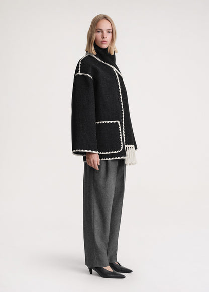 AutumnCharm™ Manteau Tendance avec Écharpe Intégrée