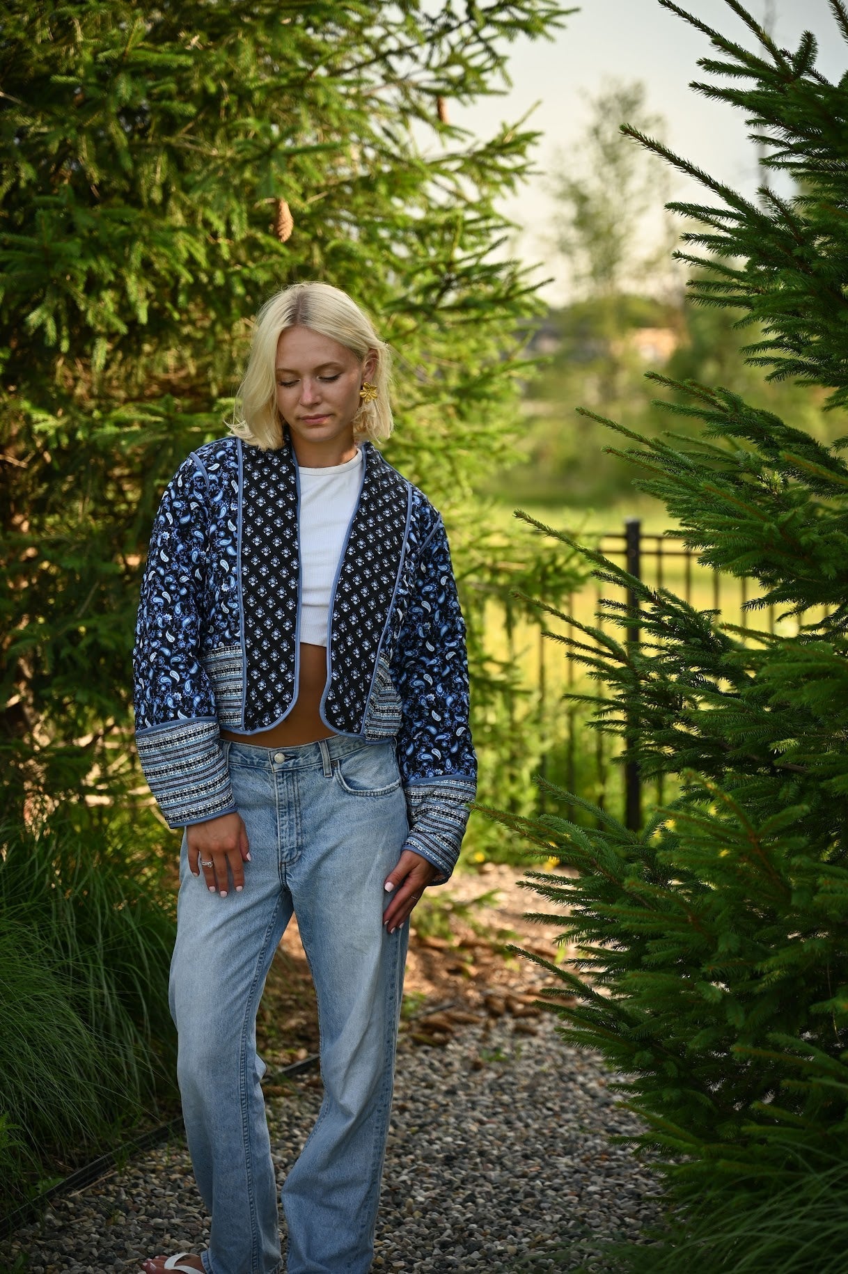 UrbanChic™ Veste Transition Élégante À Motif Patchwork