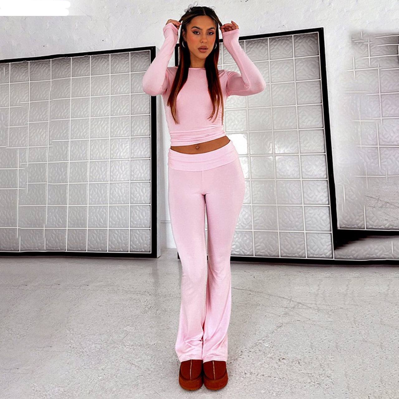 Ensemble Fashion Deux-Pièces TrendyTwee™ avec Pantalon Taille Haute