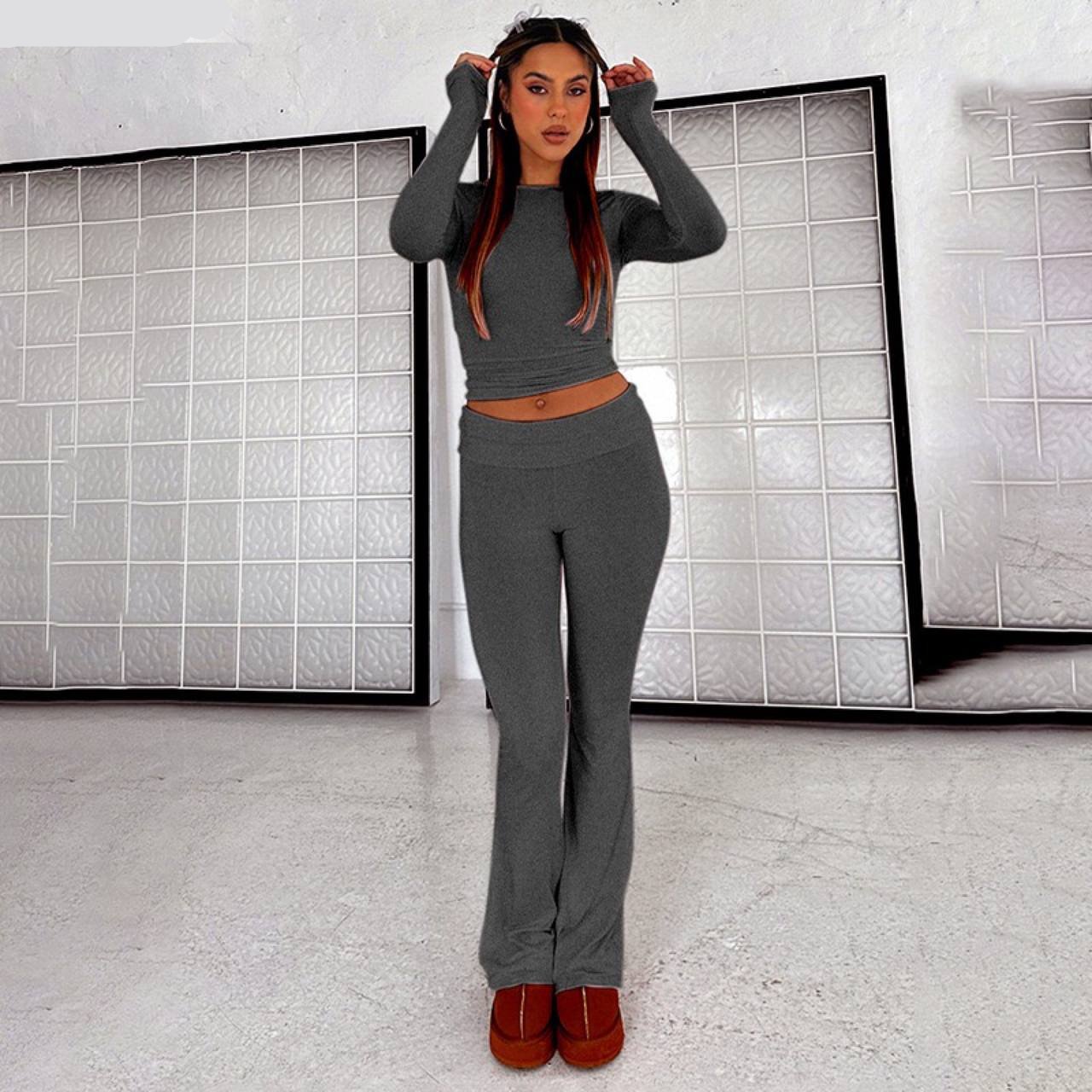 Ensemble Fashion Deux-Pièces TrendyTwee™ avec Pantalon Taille Haute