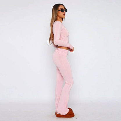 Ensemble Fashion Deux-Pièces TrendyTwee™ avec Pantalon Taille Haute