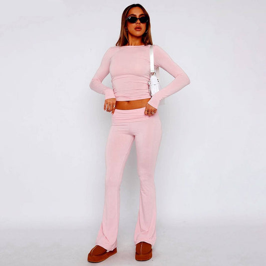 Ensemble Fashion Deux-Pièces TrendyTwee™ avec Pantalon Taille Haute