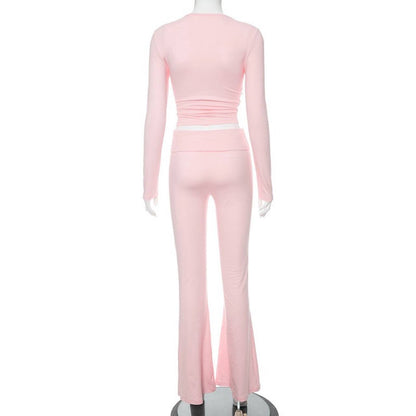 Ensemble Fashion Deux-Pièces TrendyTwee™ avec Pantalon Taille Haute