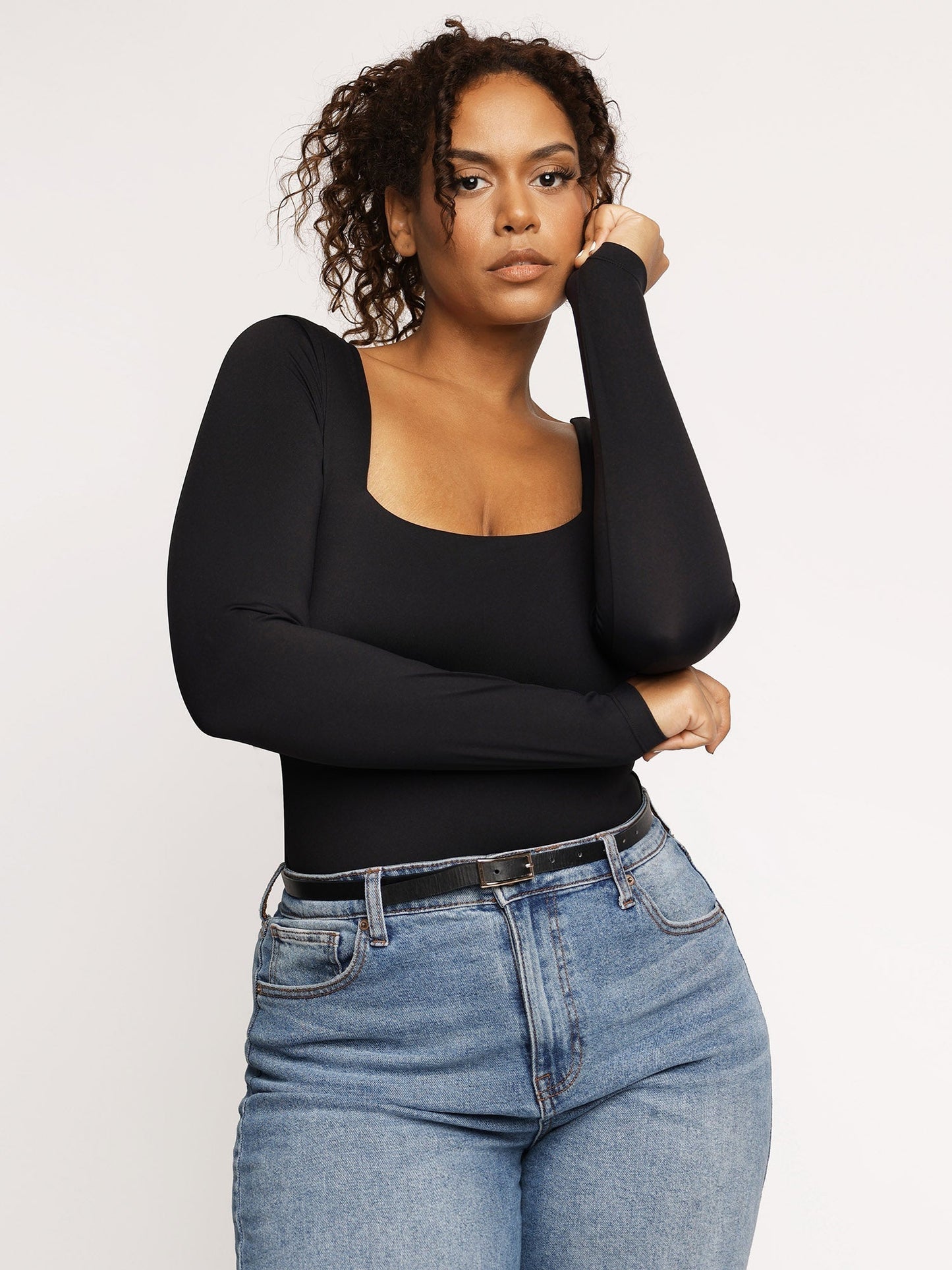 ClassiShape™ Bodysuit Sans Coutures à Manches Longues