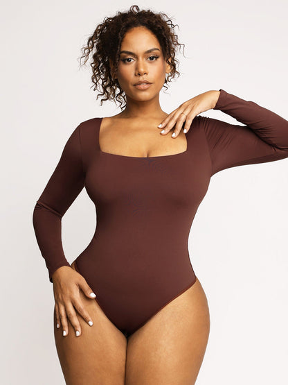ClassiShape™ Bodysuit Sans Coutures à Manches Longues