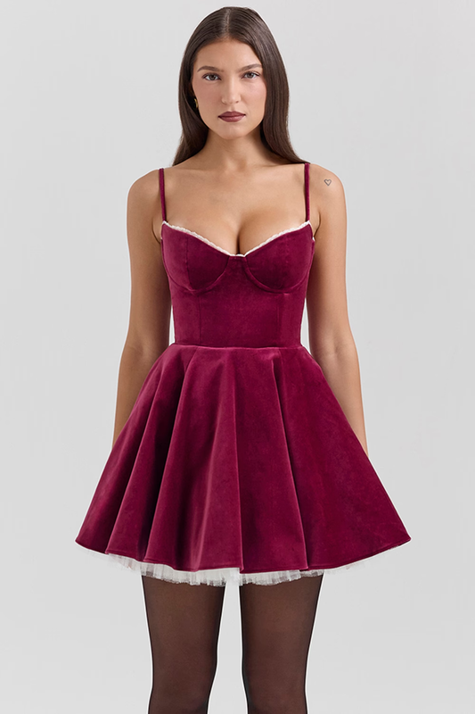 Sophistiqué™ - Robe Tendance avec Finition Velours Luxueuse